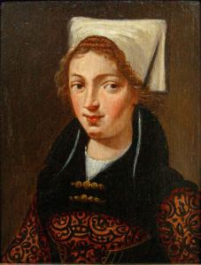 17th-century German-Flemish School, Portrait of a Young Woman